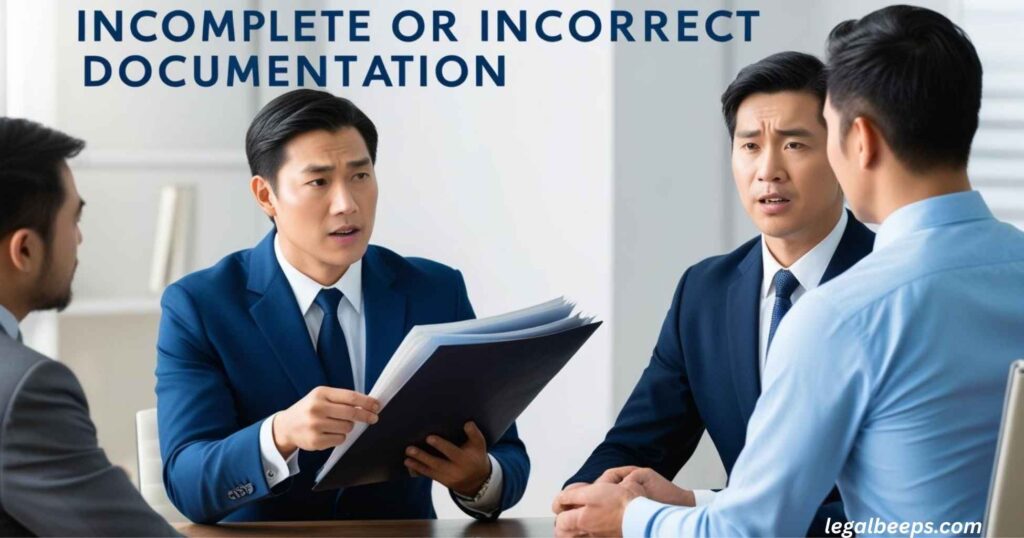 Incomplete or Incorrect Documentation