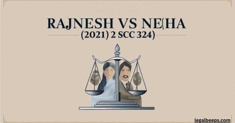 Rajnesh vs Neha (2021) 2 SCC 324