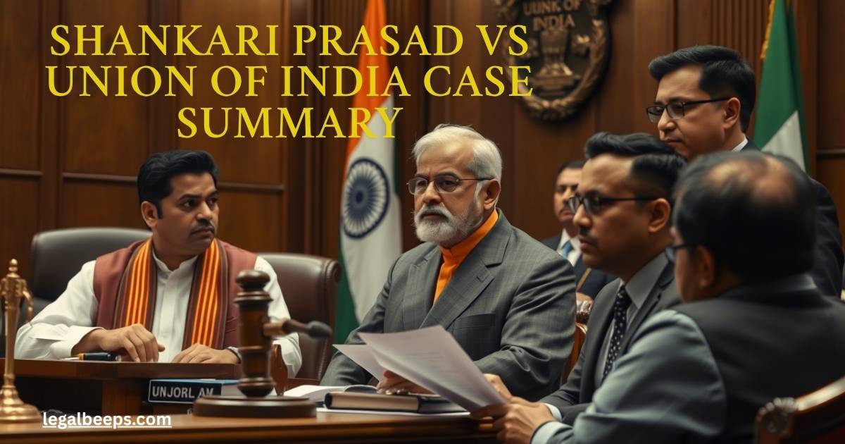 SHANKARI PRASAD VS UNION OF INDIA CASE SUMMARY