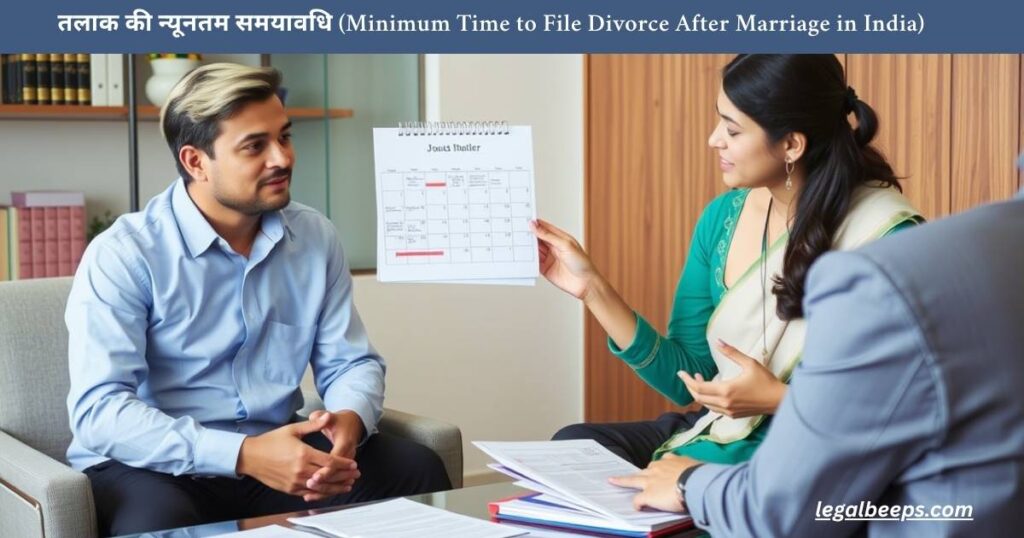 तलाक की न्यूनतम समयावधि (Minimum Time to File Divorce After Marriage in India)