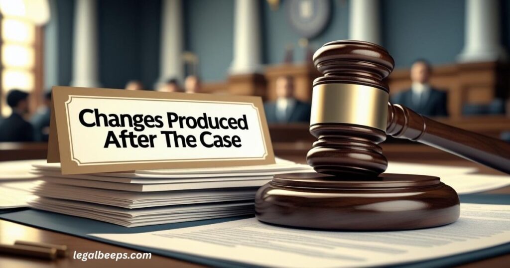 Changes produced after the case