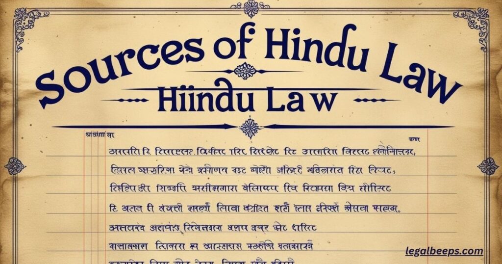 SOURCES OF HINDU LAW के नोट्स